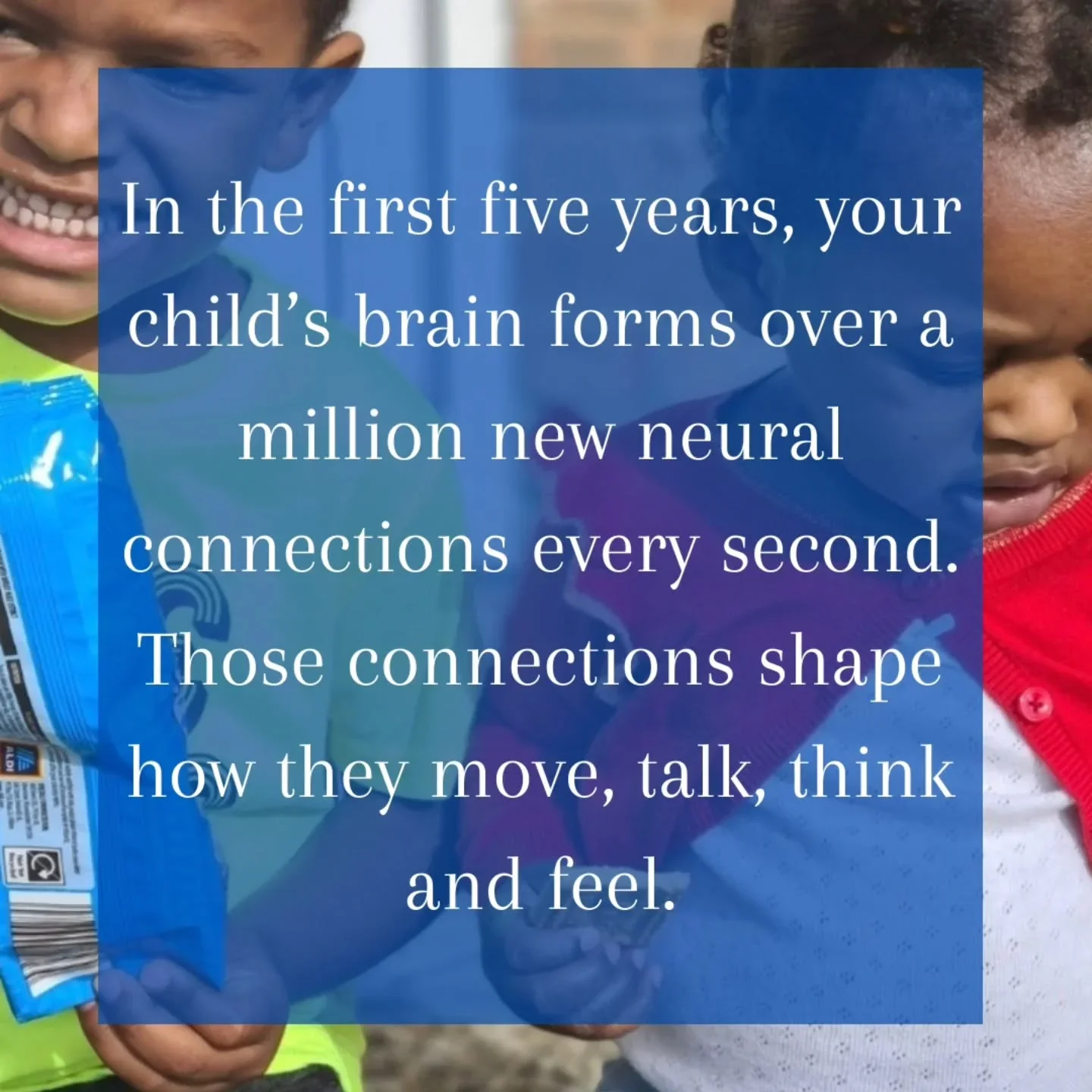 The first five years of life are an extraordinary time for brain development, slide 2